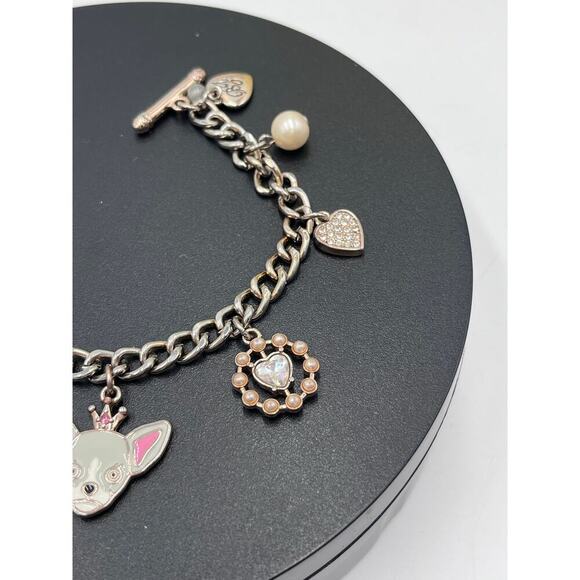 Betsey Johnson Love Me Chihuahua Dog Bone Heart Charm
Bracelet Rare Rose Gold‎ - Picture 5 of 10